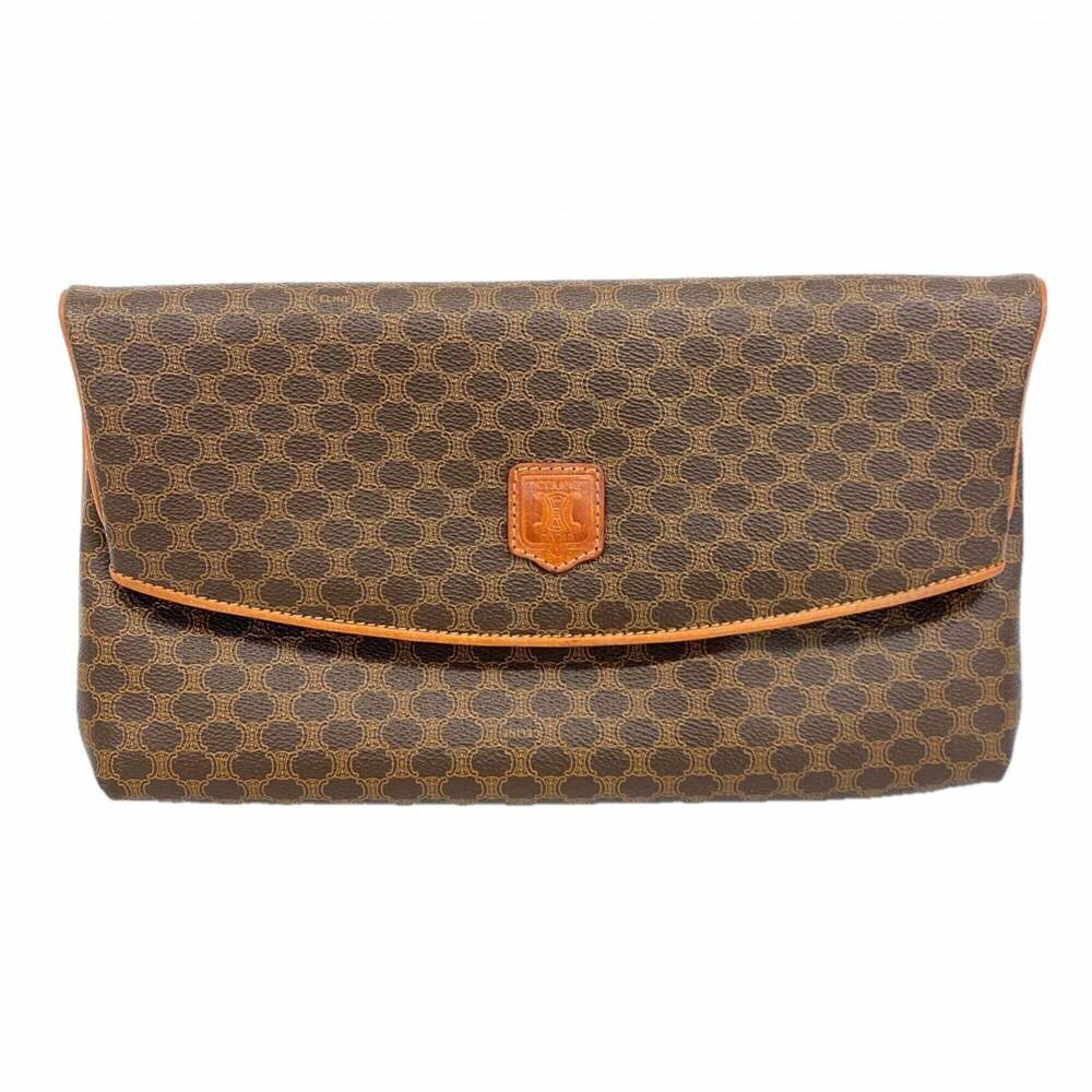 Celine Macadam Clutch Bag, Brown, Men's